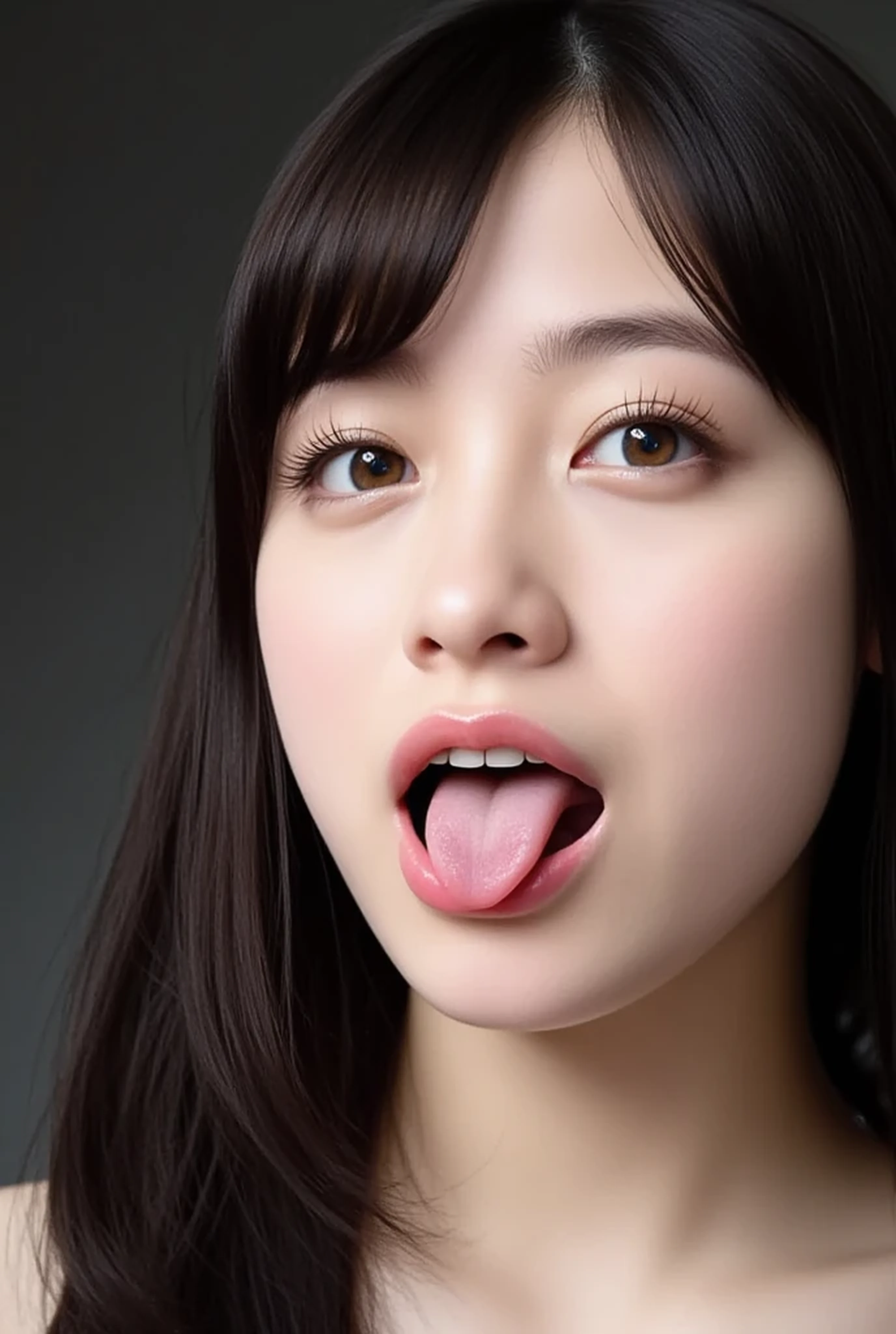 , 黒髪, 長い髪 , 口 wide and stick your tongue out, 顔の正面, 中央を見下ろす顔 , 顔に焦点を当てる , Accurate eye eXpression, Accurate tongue tip eXpression, 舌の先端が突き出ている , Accurate facial eXpressions, 傑作, 超高解像度 , 非常に 詳細な, 詳細, Detailed eye eXpressions, 最 高品質 , eXists, ( 女性 1 人 ), 磁器の肌 , 最高の顔, 舌を出す, 舌の先端が見える, Accurate eXpression of the teeth, Accurate eXpression from the tip of the tongue, Accurate gaze eXpression, Accurate eXpression of the eyes, 舌の先端が突き出ている , 明るく輝く顔, 顔に光が当たる , ( 舌の先が出ている ), shoulder eXposure , ( eXposes sternum), Breast EXposure, Brezier eXposure, Sitting on your lap , 海軍オフショルダーを着る 、額に , {X}, ((黒いベッドの背景 )) 写真 , 傑作, 最 高品質 ,16k,8k, 美しい, eXquisite,eXtremely 、細かく 、 高品質 , と書いてあります , 慣れてください , 超高解像度 , 超 高品質 , 美しい face, 日本 , 여성의 얼굴 写真 으로 칠해졌습니다. 、( 鋭い集中力 ), 下, ( EXposing 、膝を見上げている 写真 :1.10), (( 口 :1.6)), ( 舌を出す ), (Ultra-detailed 美しい faces:1.10), (Ultra-detailed 美しい slim body:1.9), 18歳, ( Super Detailed Beautiful 日本 Beauty Female Idols:1.7), 写真 속、 横になる 、 彼女は後ろ手に手をやっている , 地面に座っているカメラ . 그녀는 黒髪카락을 가지고 있다、 は 写真に温かみのある色を与えます . Her eXpression is eXpressionless . 背景床材 、 写真 에 따뜻한 색감을 줍니다 . 顔にズームアップ