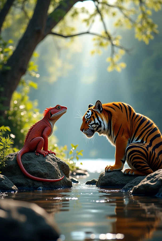 chameleon and tiger