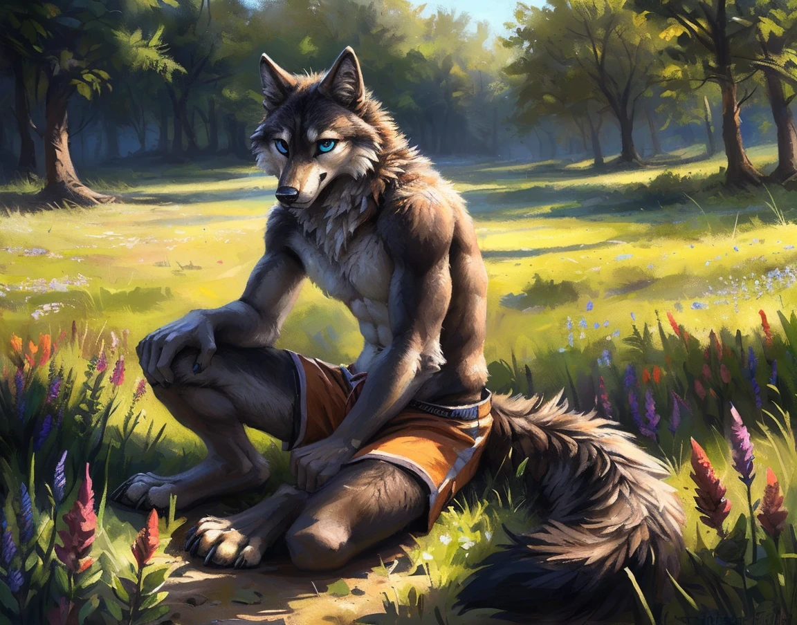 ultra-detailed, masterpiece, masterwork, high quality, best quality, hdr, (nature, sand), posted on e621, (by hioshiru), nsfw, male, solo, (little body anubis), canine, (nude), (long silver hair, yellow eyes), sitting, dynamic angle, ((micropenis, foreskin, perfect balls))