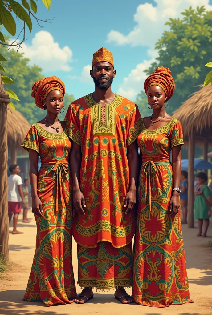 4th Africa married couple with their 3 3 boys sons in the city of stuttgart