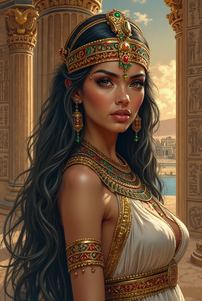 Cleopatra VII, the last queen of Egypt romantic picture