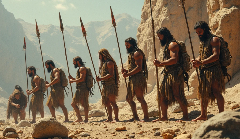 (melhor qualidade,super detalhado,alta resolução,master part:1.2), ultra-detalhado(hunters:1.1), (Prehistoric men:1.2),(homens detalhados:Hunting),(Prehistoric men:Hunting),(Prehistoric men:Hunting),(Prehistoric hunters:1.1), (Prehistoric Hunting:1.1), (Prehistoric men: Hunting),Detailed Hunters,Hunters in action,Prehistoric men:fierce expressions,Prehistoric men:gestos selvagens,Antecedentes detalhados,dense vegetation,Prehistoric men:usando peles de animais,Prehistoric men:cabelos escuros,Prehistoric men,Prehistoric men:Wielding spears,Prehistoric men:Ferramentas de pedra afiadas,Prehistoric men:Survival Hunt,floresta densa,Prehistoric men:rastreamento de animais,Prehistoric Men Catching Prey