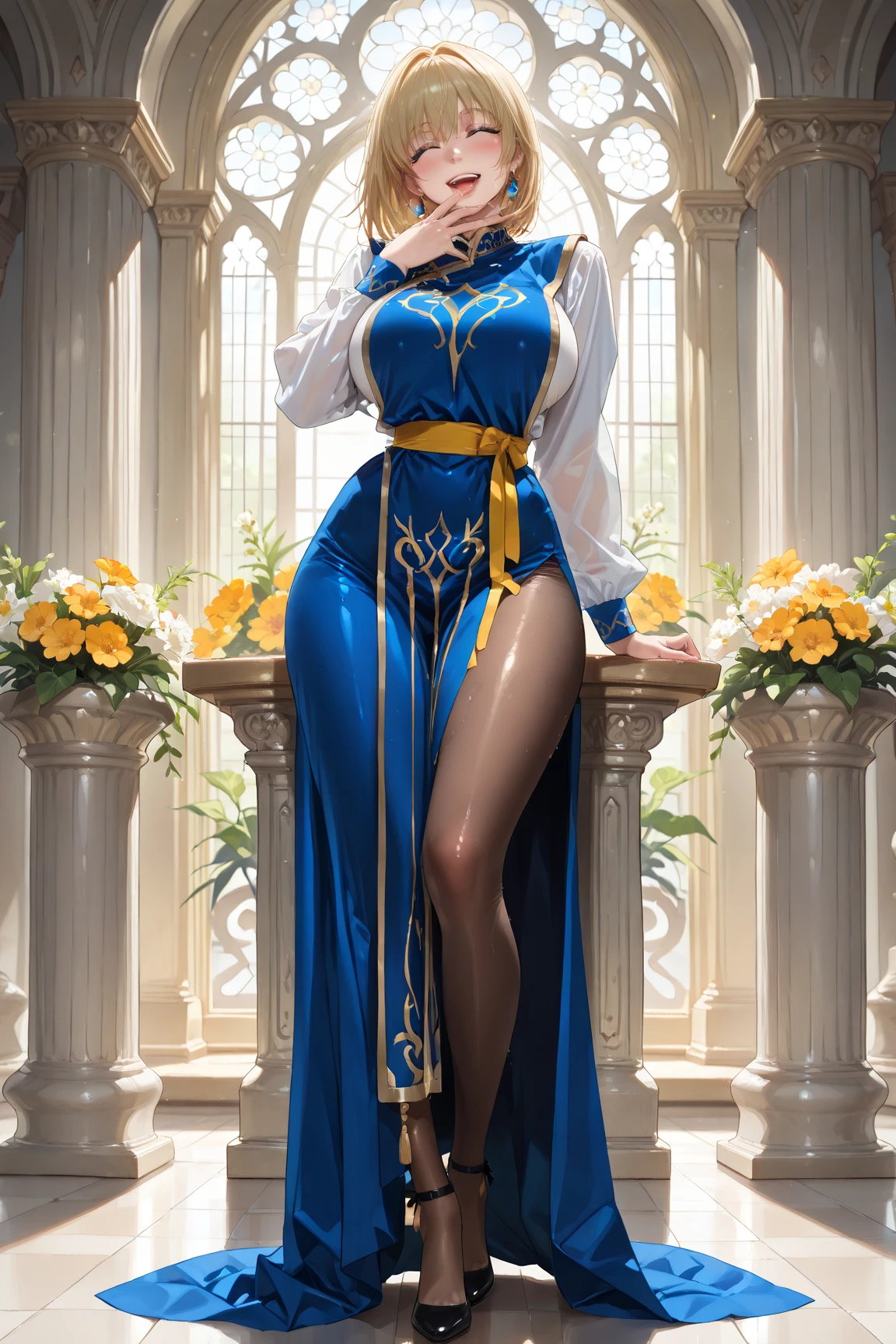 Masterpiece,A beautiful and sexy anime urban woman,Standing in the palace under the night sky in transparent clothes,Full-body standing,Detailed body part details,natural tpose,Face details,Professional cinematic lighting and shadow,busty figure,sportrait,the scene ism