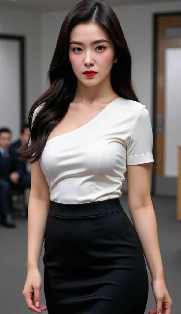 Tight Skirt Japanese 50 years old whole body Ecup Under 70 Hip 100