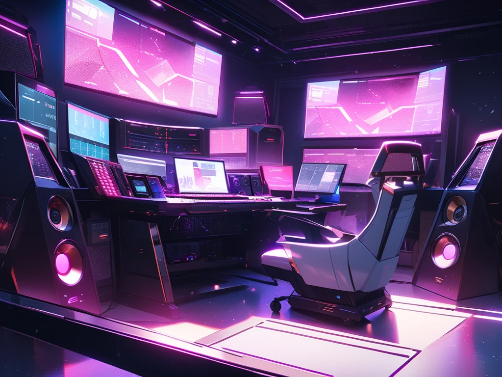 News studio, cyberpunk atmosphere, one tv show white color, desk
masterpiece, best quality, ultra detailed, highres,4k,(ultra-detailed:1.4) (illustration:0.5), (ray tracing,:0.8),(anime colored:0.7),(ai-generated:0.5),