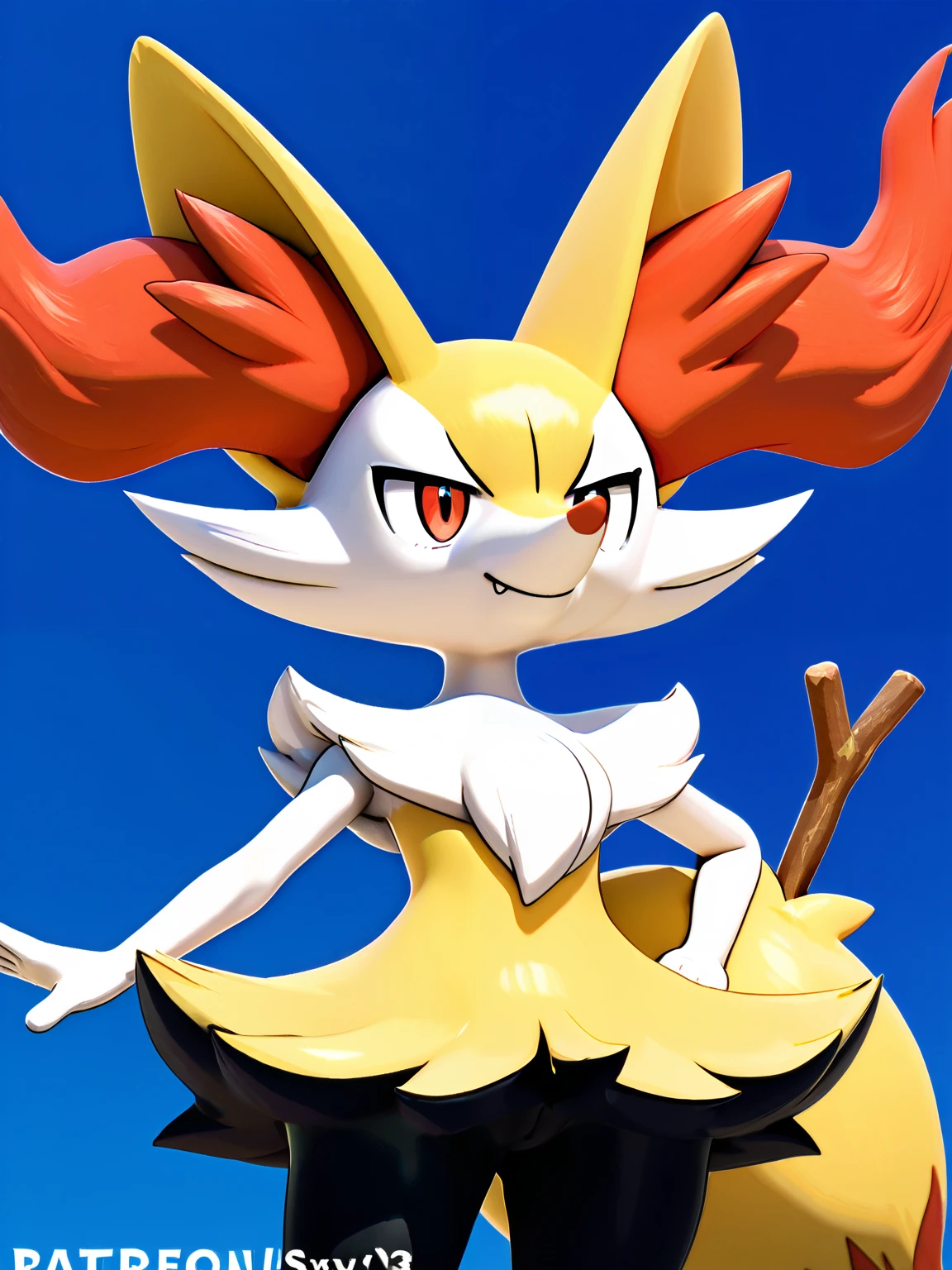 Pokémon Braixen sexy 3D 