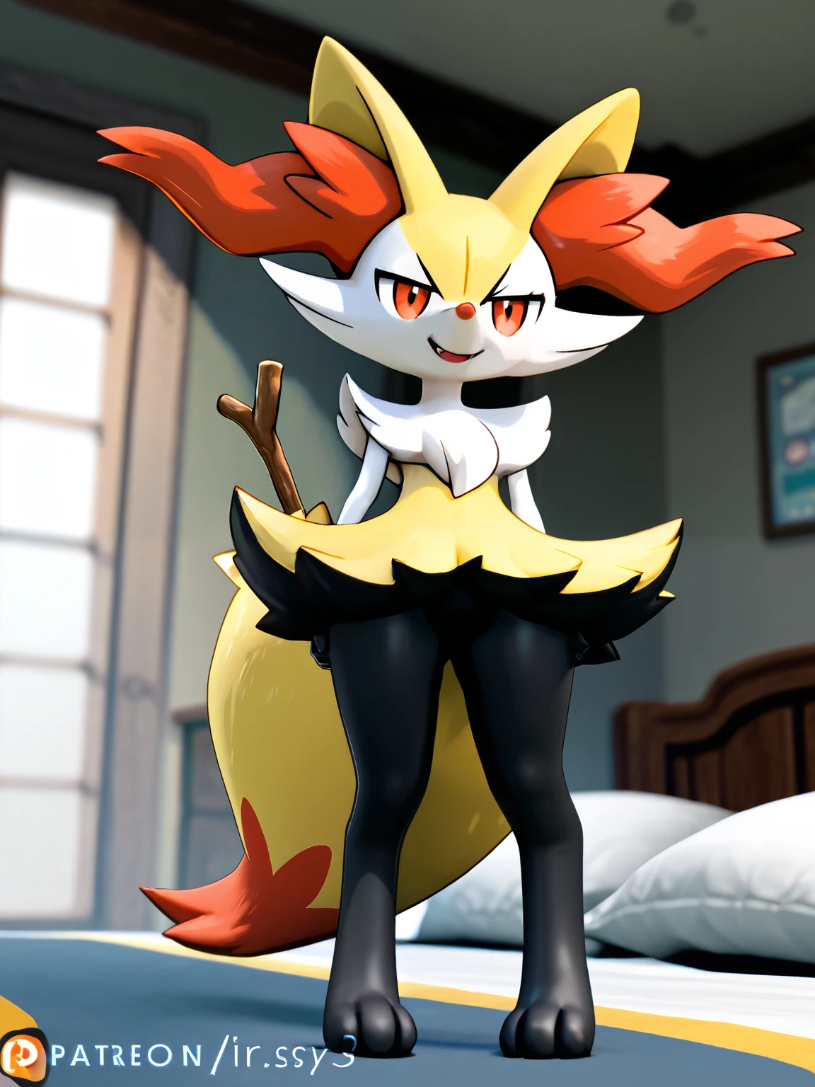 Pokémon Braixen sexy 3D 