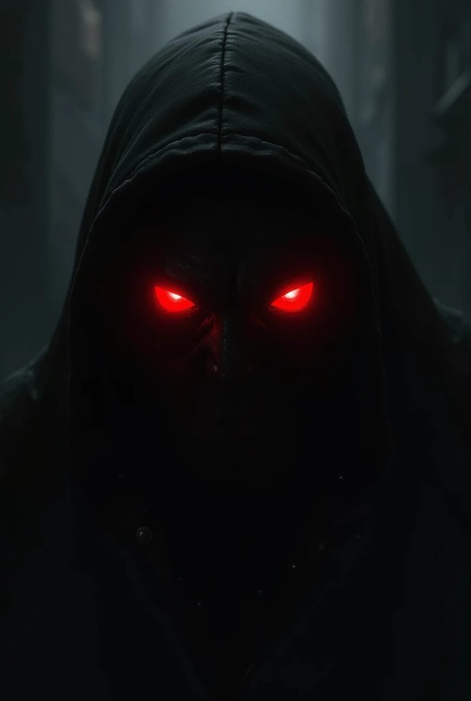Red eyes far away in the darkness