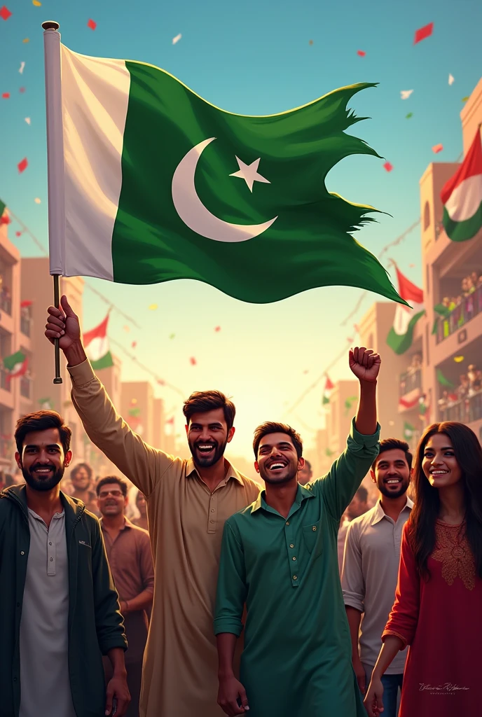 Create picture Pakistani youth Stand with TLP