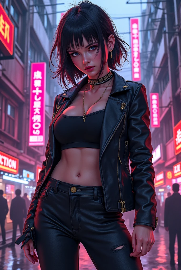 Create me another female avatar for Vtuber with Dante from Devil May Cry, Vash by Trigun and Leon Keneddy from Resident Evil 