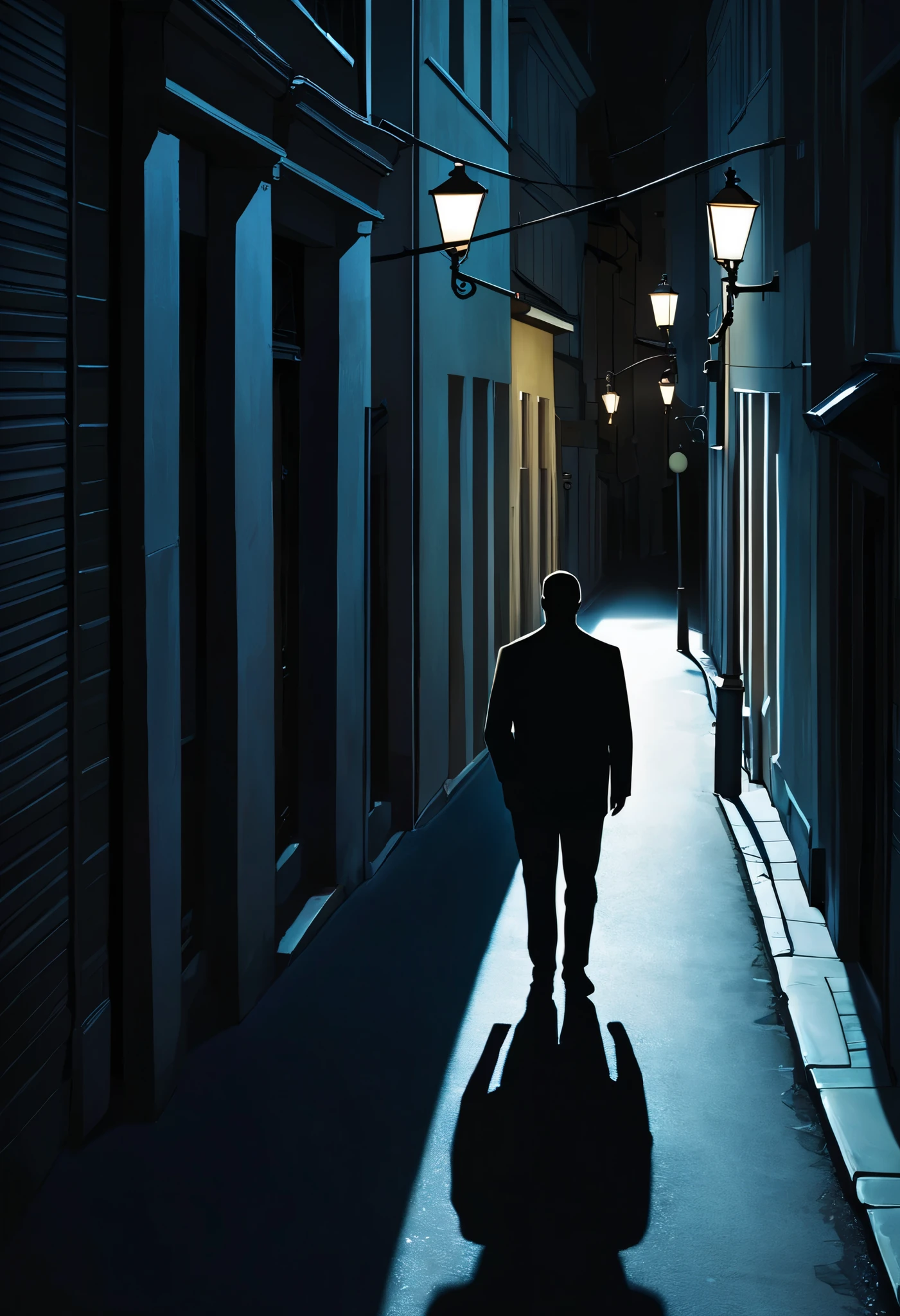 shadows under street lights, Nobody, Shadows Alone, absurd,