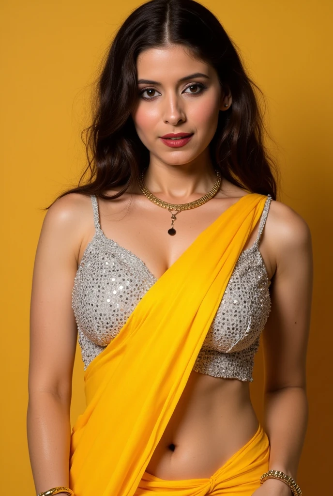 Kiara Advani, a prominent Indian actress, is known for her bold and stylish fashion choices. One of her most talked-about looks is her appearance in a bikini saree, which combines the traditional elegance of a saree with the modern and daring appeal of a bikini. This look typically features a bikini top paired with a saree drape, often styled in a way that accentuates her figure while maintaining the grace of the saree. Kiara’s bikini saree looks often include vibrant colors, intricate embroidery, and contemporary designs, making them a blend of classic and modern fashion.