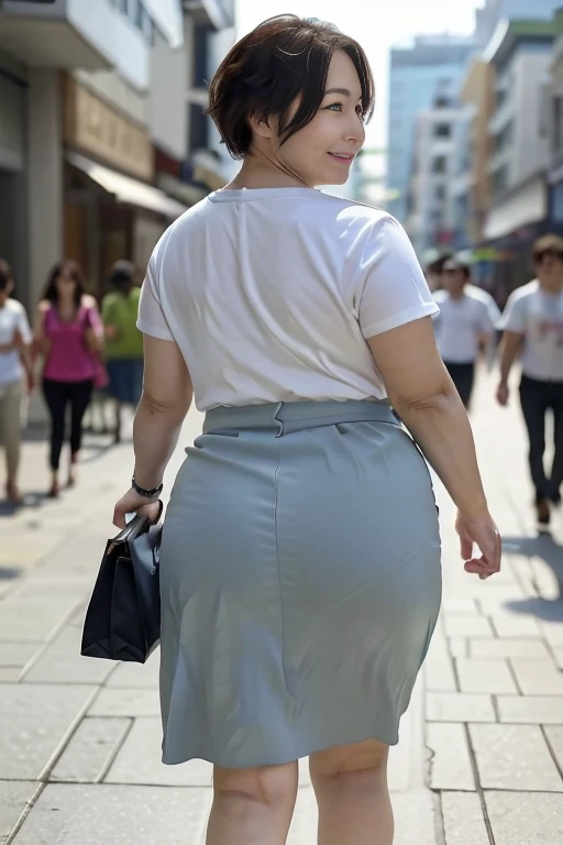 1woman,fullbody,(masterpiece:1.8),photo-realistic,16k,(beautiful 40s japanese plump lady:1.5),(blouse:1.4),(skirt:1.3),sandals, (handing on wetting crotch with both hands,leaning forward:1.1),(whimpering:1.6),(panicking:1.5),(crying:1.5),(shopping mall,Queue for the restroom:1.4),(crowd kids:1.4),(wetting:1.5),(dripping pee:1.6),(brown straight medium hair:1.2),black eyes,(huge breasts:1.2), makeup,lipstick,eyeliner,mascara,eyeshadow