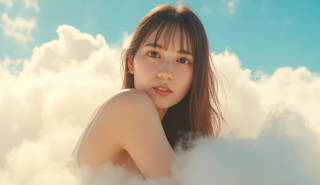 nsfw, best quality, masterpiece, ultra-detailed, 1girl, black eyes, whole body ,huge breasts, (((nipples))), (((hime cut))), (((blunt bangs))), (((tsurime))), (((((narrow eyes))))), outdoors, (((younger))), (pop idol),public indecency, (((nude))),,pussy,solo, (brown hair),(short hair),((((wavy hair)))),(((loli))),((((shaved pussy)))),(((((in the sky))))),(((((falling from the sky))))), (((free fall))), ((((No expression)))),((((((syncope)))))) ,((((((Fainting)))))) ,(((spread your arms))),(((spread your legs and stretch your legs))),((hair is messy)), Breasts are disturbed ,roll her eyes back, turn upside down,(((((pee))))),(((((incontinence)))))