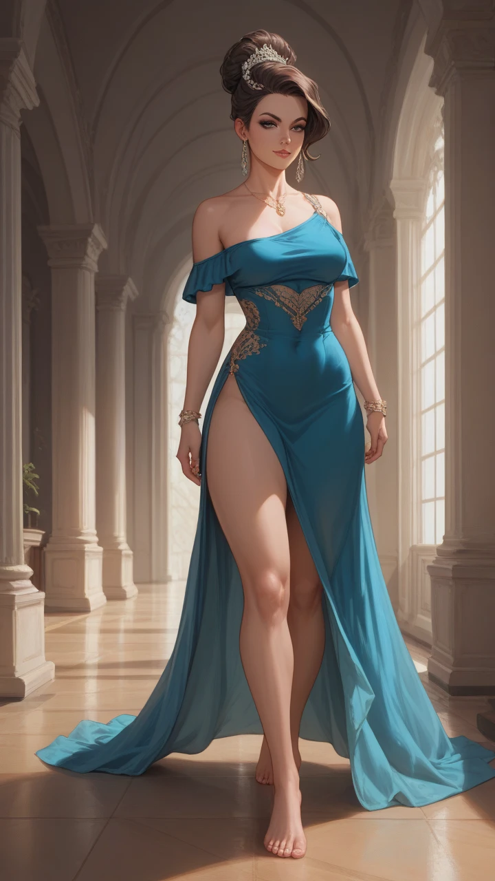 a sexual cinderella, full body, different poses, highly detailed, photorealistic, 8k, ultra-detailed, realistic skin, beautiful face, exquisite dress, high heels, jewelry, dramatic lighting, intricate background, cinematic composition, vibrant colors, fantasy, magical