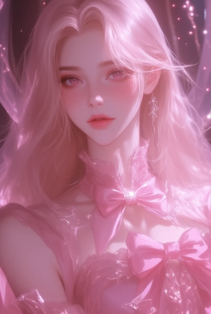 ((masterpiece)),high quality,Extremely detailed,Blonde+White clothing:1.2,Sweet and delicate girl,Bijai,Lolita prostitute，Exquisite facial features,Perfect body，Pearl decorated face，There are bubbles around,Bright colors,Romantic long hair,Natural light,Warm and sweet,Brown eyes,Gorgeous hair accessories，Pink clothing