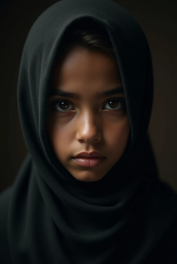 (HIJAB ), Skinny LIGHT blue & grey satin hijab girl naked (SHINY DARK SKIN), SADNESS , transparent 