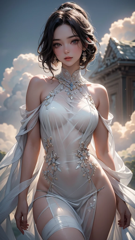 (practical, Photorealistic:1.37), (masterpiece, Highest quality:1.2), (Ultra-high resolution:1.2), (Original photo:1.2), (Clear focus:1.3), (Face Focus:1.2), (Highly detailed CG Unity 8k wallpaper:1.2), (Beautiful Skin: 1.2), (Pale skin:1.3), (Super sharp focus: 1.5), (Super sharp focus:1.5), (Beautiful and clean face:1.3), (非常にDetailed Background, Detailed Background:1.3), Bokeh, Depth of written boundary, rest, Image of a Very Cute and Beautiful Japanese Woman, (bride), business suit, (2:1.1), smileの少女の肖像画, Full body image, from the front, Symmetrical Configuration, (Studio Lighting:1.3), (Cinema Lighting:1.3), (Rear window lighting is backlit:1.3), (surface light:1.3), Light Enveloping Her Entire Body, Looking straight at you, Persistence, Sexy model posing, rest, (Chestnut Half-Hair:1.2), Dark brown eyes, Beautiful Eyes, Princess Eyes, Mahogany Hair, A single hair, bangs, slim, Abdominal muscles, (Huge breasts;1.35), (Willow West:1.15), (Details of a beautiful girl:1.4), (Pure White Elegant and Gorgeous Lace Silk Wedding Dress:1.3), (BaliOcean view背景:1.2), (smile, happiness:1.3), ((Perfect female body)), (Upper body image:1.3), Encircling the head, Perfect Dramatic, Volumetric lighting, Professional majestic oil painting, Glowing Skin, CT Anatomy, Perfect Proportions, 8.Five Really Small, Face Focus, Ultra practical Photo, Extremely clear images, Ultra-high definition images, Bali, Ocean view, Beach, External, ((walking Beach:1.2)),