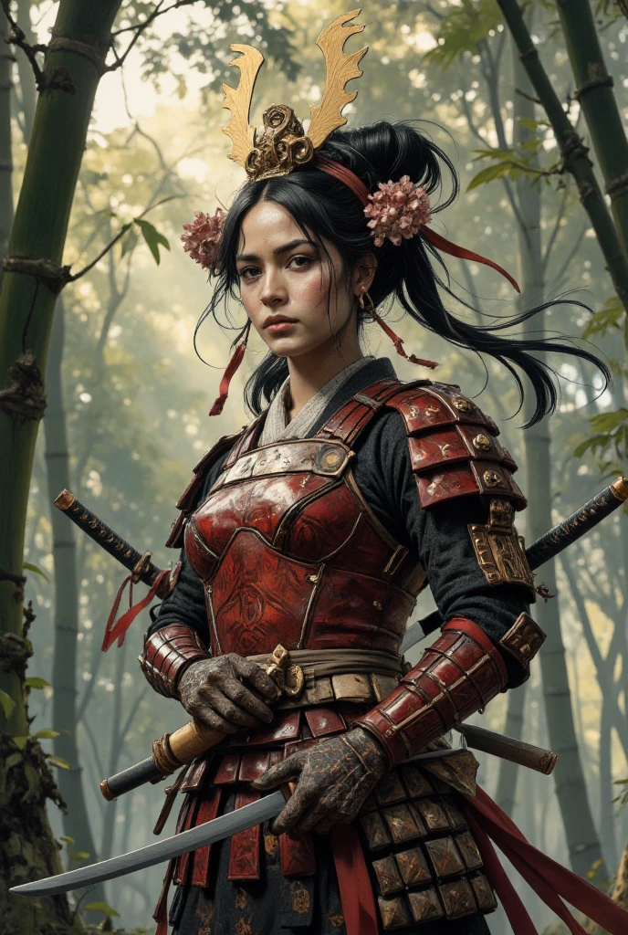 (1girl :1.3),portrait, Christina Chong beautiful face, narrowed eyes. smirk. black braided hair with narrowed eyes,, sister of battle, holding sword, dark background,(red blood rose armor:1.5), (hdr:1.4), high contrast, (cinematic:0.85), (muted colors, dim colors, soothing tones:1.3), low saturation, smoke,shining sword,cluster amaryllis,wind,dragon loong spirit behind,perfect anatomy, centered, approaching perfection, (athletic female), detailed face, short hair, white hair, bangs, feminine, nice breasts, beautiful detailed girl, extremely detailed fingers, cute, young, mature face, realistic face, realistic body,armour, adepta sororitas