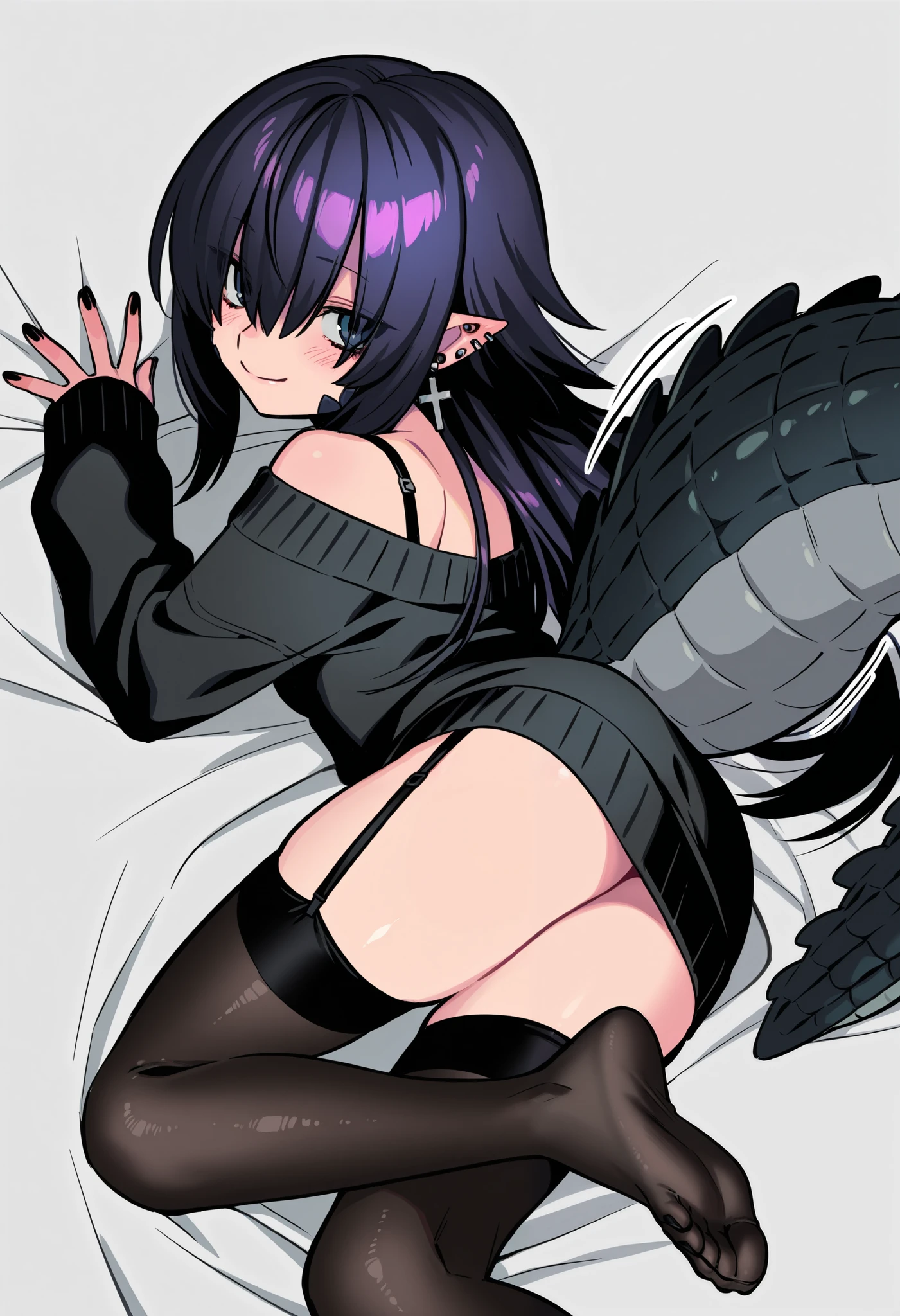((masterpiece)), highest quality, Super detailed,(One girl),Yui Kotegawa morphing into lizard, Long Hair,Beautiful background , chest, Curved body, Look to the side, Worried face,