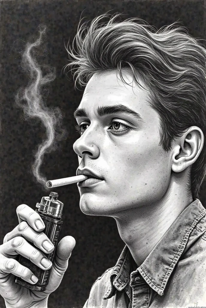HARRY styles smoking a pipe 