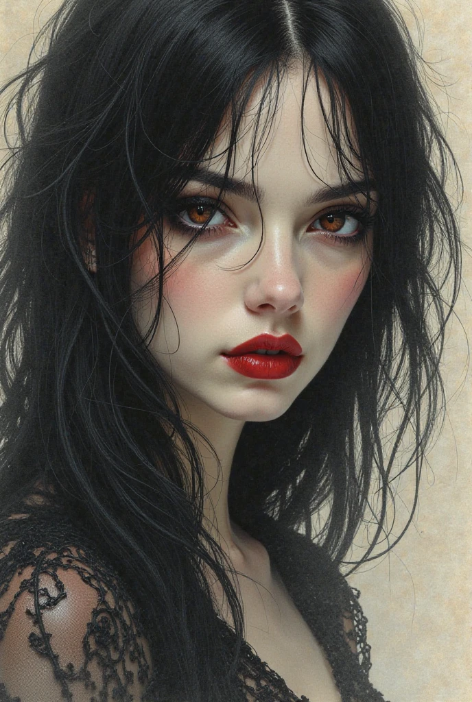 <lora:tezy8 - Tezy8 Style:0.4>, <lora:danila kalinin style:0.35>, <lora:alch - Alex Chow Style:0.35>, <lora:tomie - Tomie Junji Ito2:0.8>, tomie, another face, upper body, white dress, cleavage, creepy eyes, detailed hands, detailed fingers, sharp fingernails