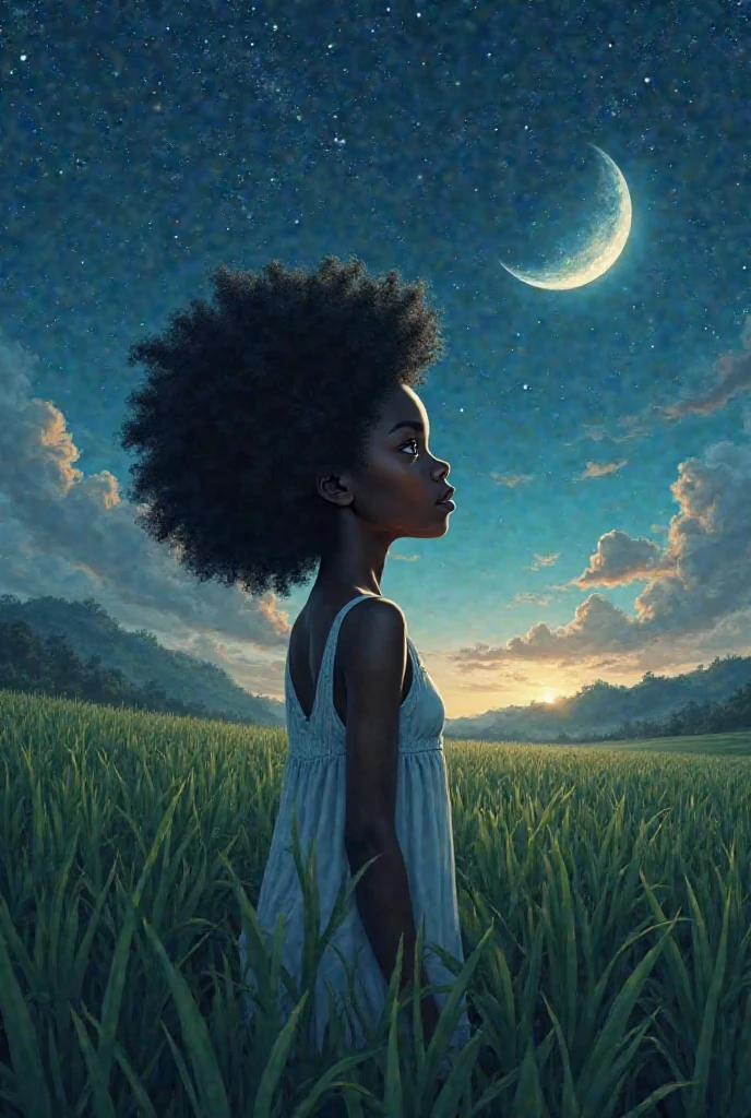 an awarded photo of a 1girl  black skin   Adut Akech 4d0t4k3ch afro black long hair, flower in the hair ,  folclor outfit ,slavic dress,  (small reasts:1.3), natural skin, in perfect willage landscape in the moon in future, artificial atmosphere, glass sphere,flowers, wheat on plains, wooden hauses, cows, and small river,  detailed skin, detailed face, ultradetailed, ultrasahrp, masterpiece, perfect quality, fullbody, natural lights, natural shadows, realistic shadows, ambient oclusion, boekh, realsitic, ultrarealsitic, photorealsitic, landscape with hight detailed character <lora:add_detail:1>  <lora:hipoly_3dcg_v7-epoch:0.5 360> photorealsitic <lora:LunarPunkAI:1>