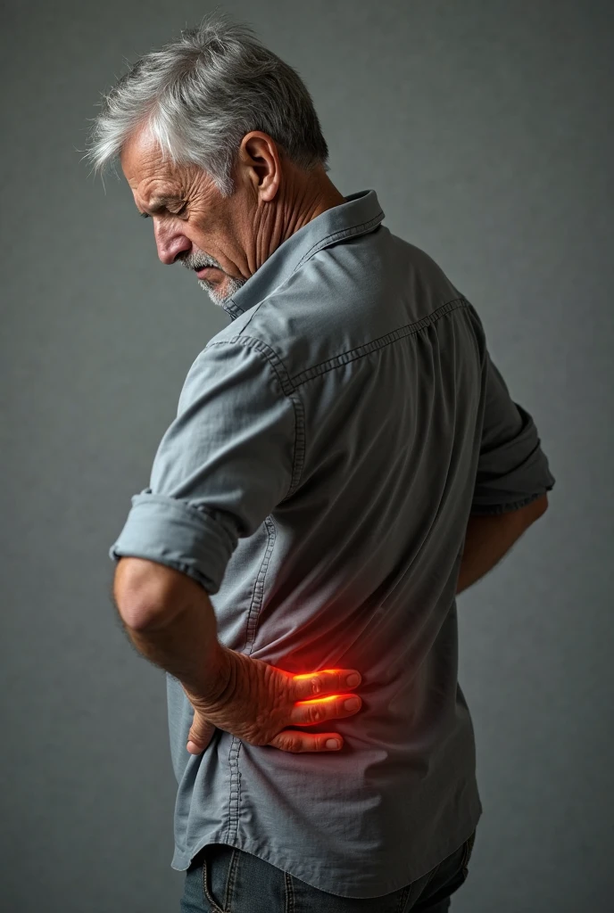 Person with lower back pain