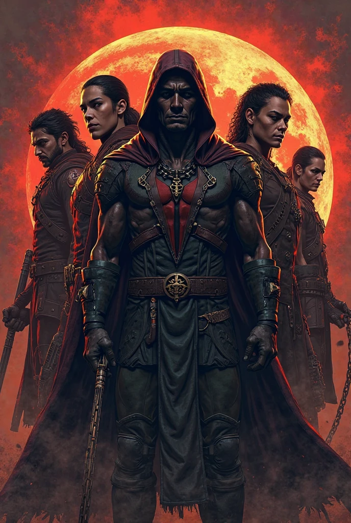 Historical game poster, prince, dark and realistic, all characters look enhanced, 4k and amazing 