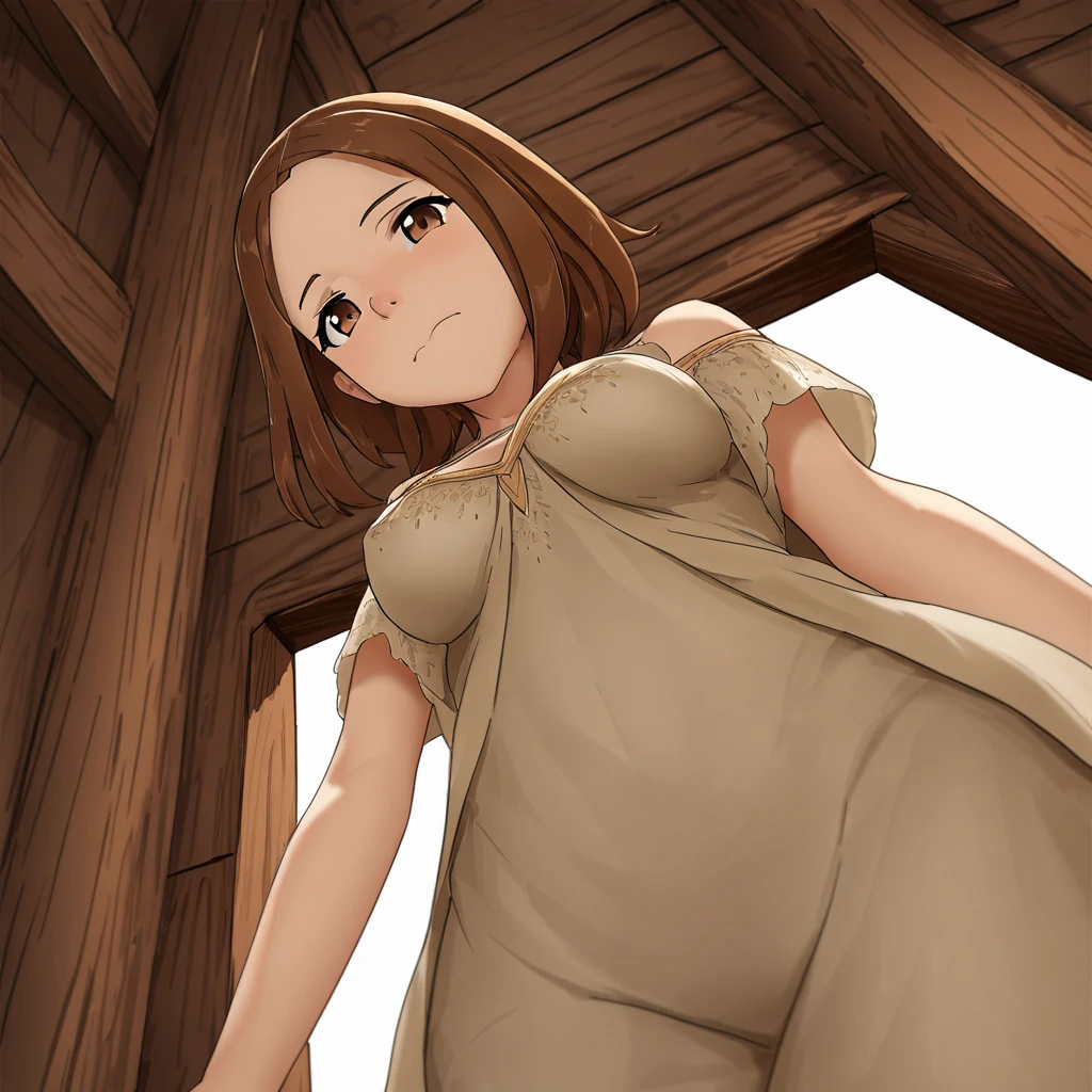 masterpiece, best quality, 1girl, solo, nice hips, freckles, slut, farmgirl, big breasts, smile, (pulled up top), nipples, (detailed pussy), ginger, slut, aftersex, (cum in pussy), pubic hair, young girl, bratty girl, in a barn, hay, cum, creampie,