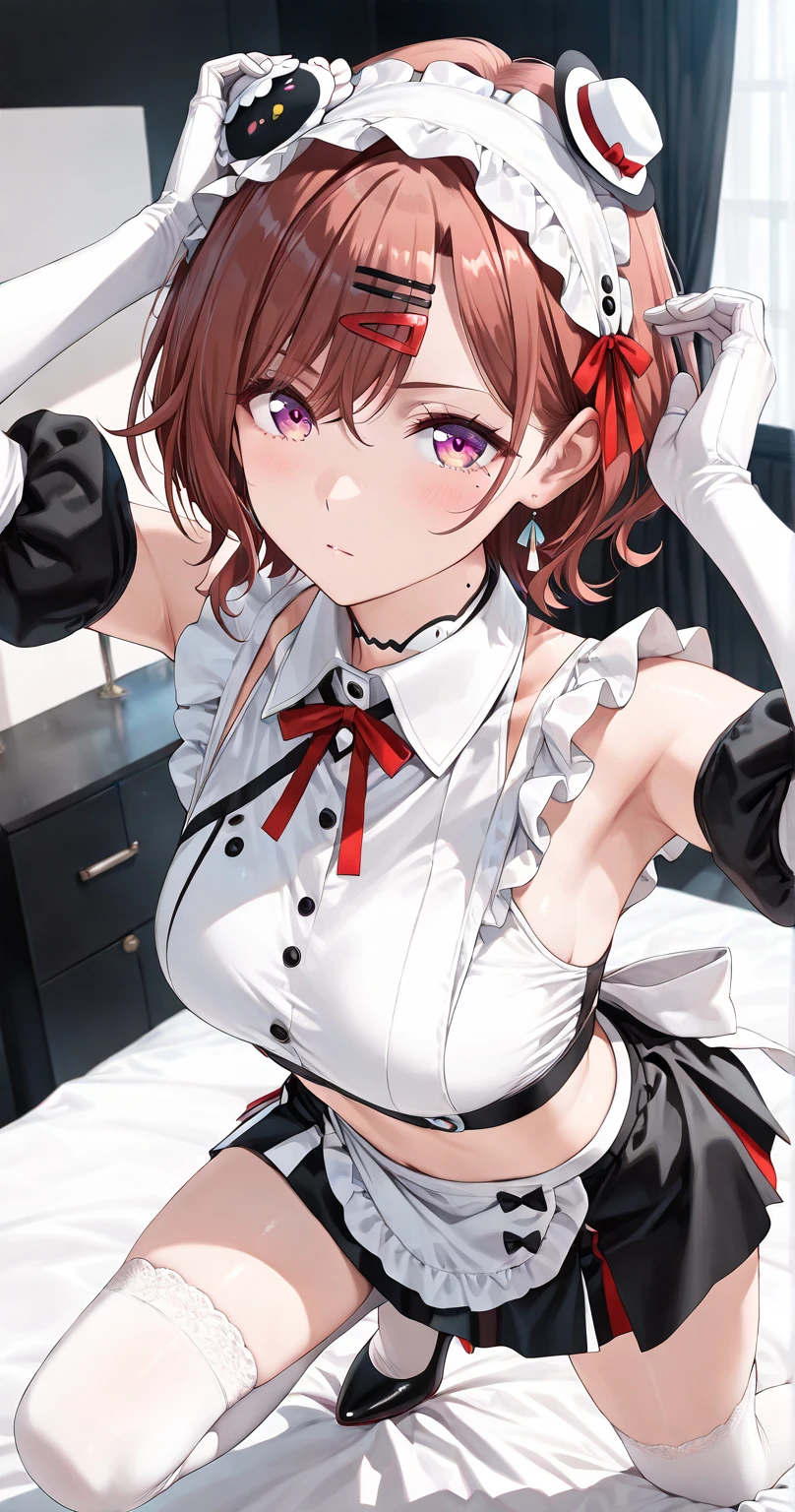 (Tanned brown face:1.4), Very detailed face and skin texture, Detailed eyes, Double eyelids, ((Smiling, Invite your beloved to have sex with her)), (blush), ((face like a rutting heat)), (Heart-shaped pupil:0.8), After SEX, Shouting, Crying with joy