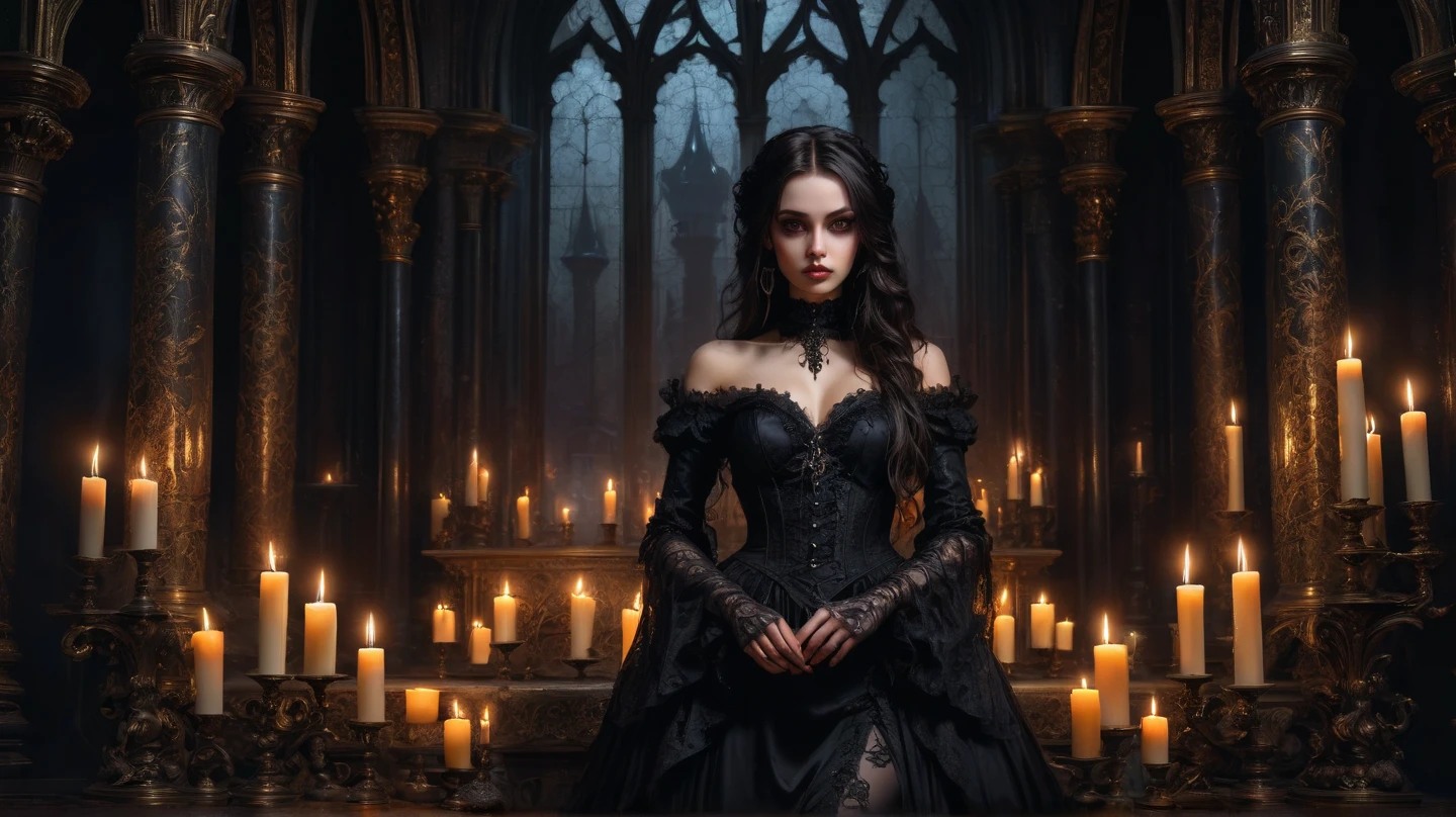 RAW Photos,black light, hair blonde, fair brown-skinned, dark surroundings, Dark masterpiece, mulher fair brown-skinned, SITTING ON A THRONE, black roses, posing photo, long hair, hair blonde, black witchcraft, red geometric shiny background, full body size, Eastern fantasy theme, Eyes red, underworld, cold stare, Dark clothes, long and tight, fair brown-skinned, color classification, dark illustration, extreme quality, Radiant, extremely detaild, Face ultra detailed, ultra hd 8k, ultradigitality, mythical, black lightning, Conceital Art Portrait of Greg Rutkowski, artgerm, hyperdetailed, intricately detailed Gothic art, dark gothic fantasy style, triadic colors, Fantastic, intricate-detail, opening screen, colors complementary, fantasy concept art, 8K resolution, masterpiece of gothic deviantart, Heavy strokes, soft lighting, Surrealism