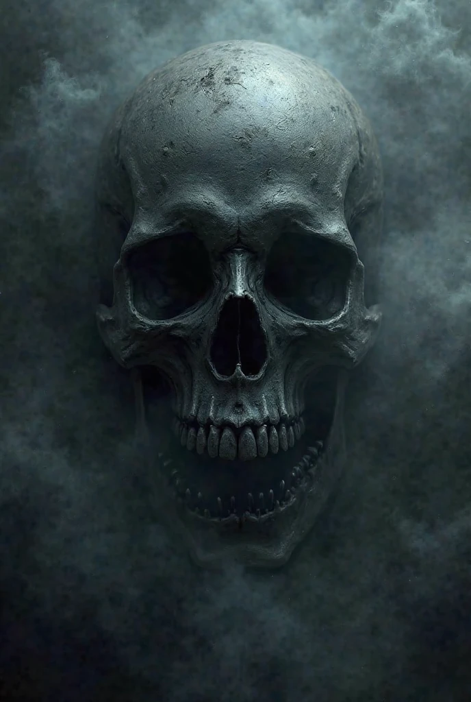 a dark mysterious skull, dark fantasy creature, intricate detailed skull, ominous mystical atmosphere, fog and mist swirling around, occult and mysticism, dark and dangerous mystical background, exact detailed anatomy of the skull, realistic photorealistic rendering, soft white light from below lends dark shadows and mystery, cinematic dramatic lighting, dark moody color palette, chiaroscuro lighting, gothic horror aesthetic, (best quality,8k,highres,masterpiece:1.2),(realistic,photorealistic,photo-realistic:1.37)