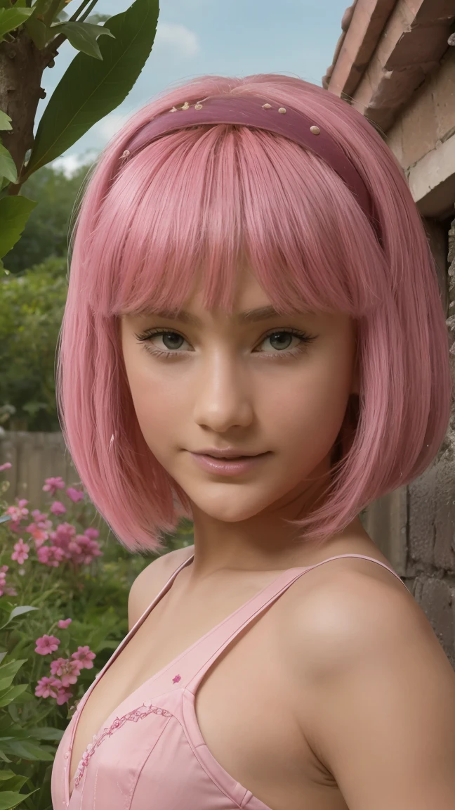a young girl in a pink lace lingerie, pink hair, lace gloves, innocent, ethereal, dreamy, delicate, soft lighting, pastel colors, beautiful detailed eyes, beautiful detailed lips, extremely detailed face, longeyelashes, fantasy, magical, 1girl, (best quality,4k,8k,highres,masterpiece:1.2),ultra-detailed,(realistic,photorealistic,photo-realistic:1.37),HDR,UHD,studio lighting,ultra-fine painting,sharp focus,physically-based rendering,extreme detail description,professional,vivid colors,bokeh,portraits