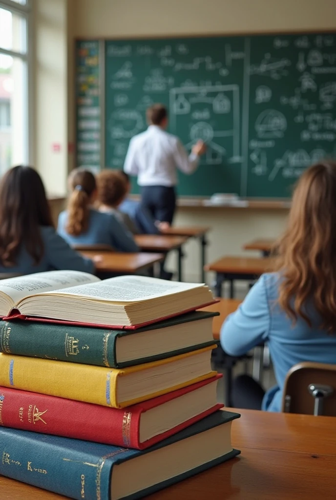  A notebook in a classroom 