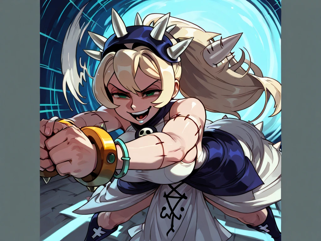 kawaii,chibi,adorable, from behind, (masterpiece, best_quality, ultra-detailed, immaculate:1.3), epic, illustration, 1girl, portrait, gloating amazon ranger, (muscular:1.3), sexy fur armor, fur pauldrons, , deep blonde hair, low-braided long hair,Butterfly Braids, villain pose, with a pet Hawk, , abstract background, in an Hawaiian alchemy laboratory, bombshell hair, brown hair, side braid,Brushed Out Curls, head tilt<lyco:EnvyCuteMix12:1>
