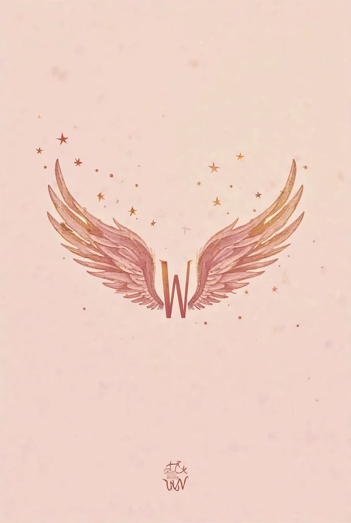 A nice lightstick with white and gold seraphim wings with its box next to it and a pack of photocards