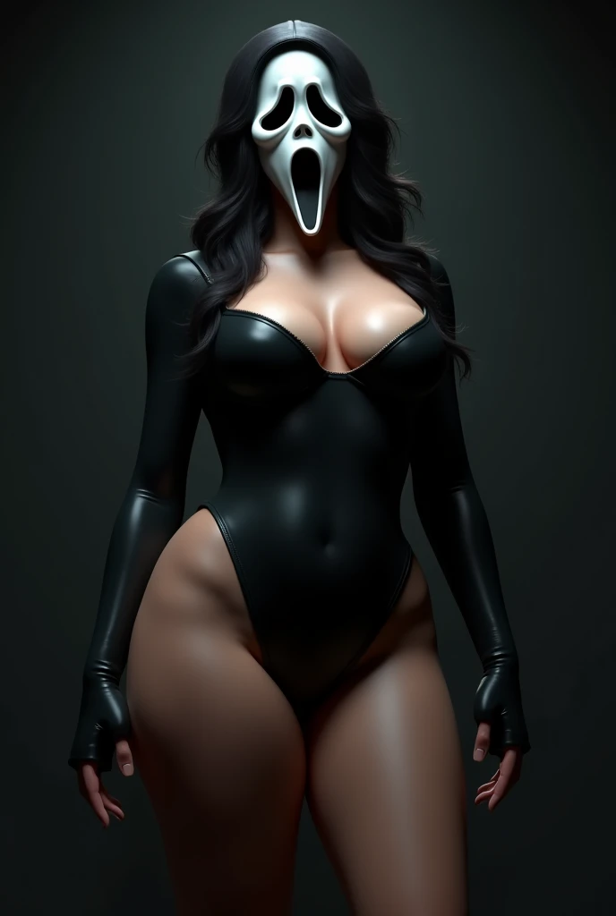 (ultra realistic,32k, masterpiece:1.2),(high detailed skin:1.1),( high quality:1.1),
1girl, <lora:ghostface:0.7>ghostface, mask, hood, dress, thigh highs, a cursed object bringing misfortune to its owner theme, blurry background,(looking at viewer, standing from above:1.1),, (huge breast,large breast:1.1),<lora:add_detail:0.92>,
(refraction:1.1),