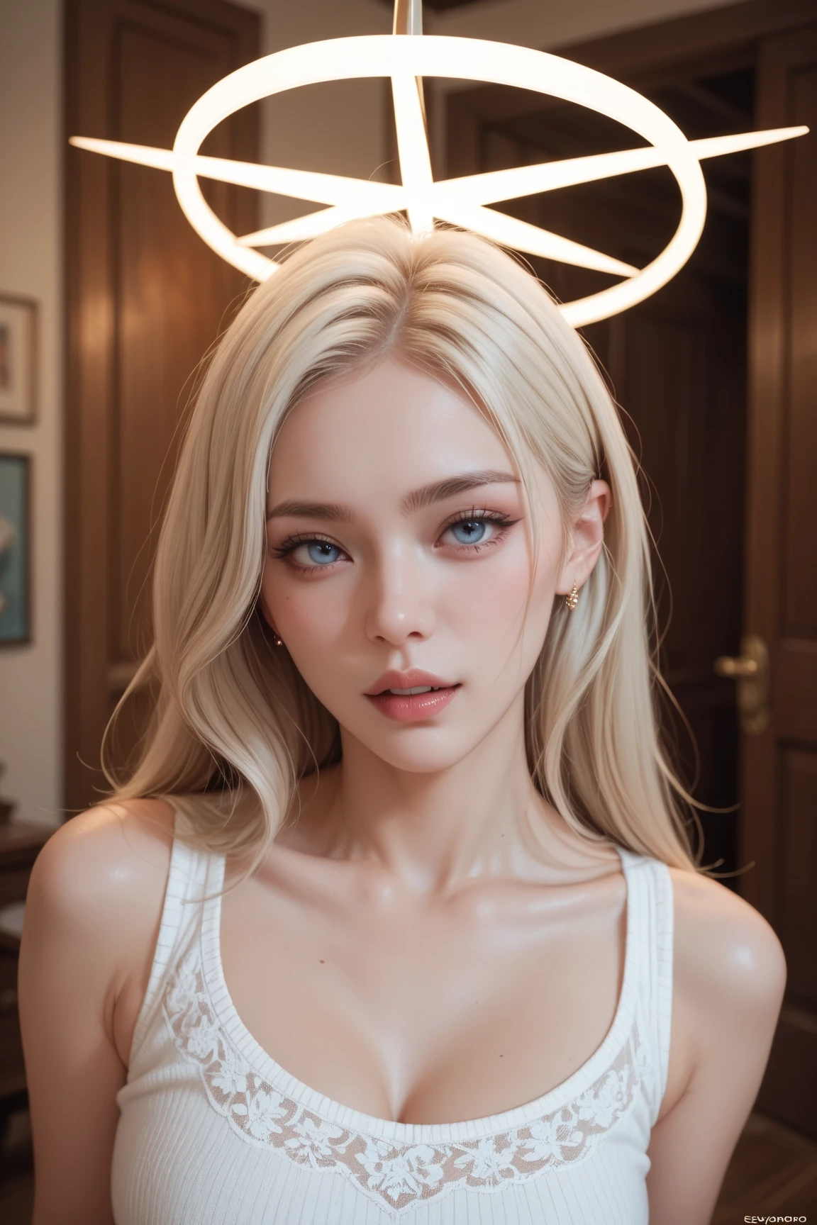 RAW,, Nikon Z 85mm, award-winning glamor photography, ((best quality)), ((masterpiece)), ((realistic)), beautiful russian woman, black lace dress, white skin, 18 years old, ((long blonde hair:1.3)),hazel eyes, perky huge breasts, sitting in the bed, eiffel tower in the background, ((huge breasts)), innocent, intricate details, highly detailed, sharp focus, professional, 4k, divine rays, hand model, stunning blue eyes, small, delicate, innocent, high resolution, detailed facial features, high detail, sharp focus, soft , aesthetic, extremely detailed, photo_\(ultra\), photorealistic, realistic, post-processing, maximum detail, roughness, real life, ultra-realistic, photorealism, photography, 8k uhd, photography, SEMHOUETTE light, russian face
