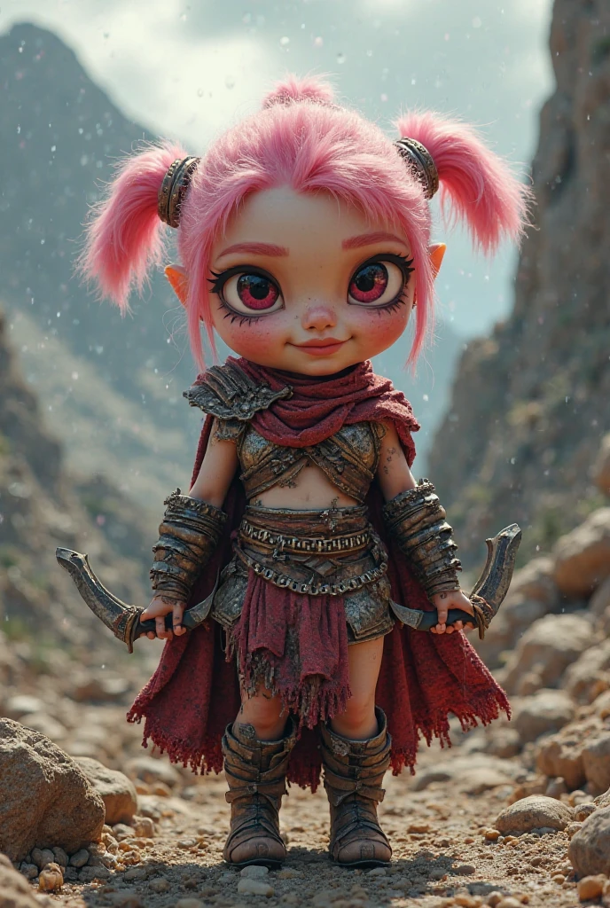 photo shot on Nikon D850, 16k, middle shot, masterpiece, Detailed, breathtaking, atmospheric perspective, diffusion, natural skin texture, DSLR, 80mm Sigma f2, depth of field, film grain, intricate natural lighting, beautiful steampunk demon with icy blue and white lighting standing in icy field, topless, light grey and pink, energy-filled illustrations, extremely sexy, detailed face and eyes, no makeup, little smiling, highly detailed, dark fantasy aura, faded colours.