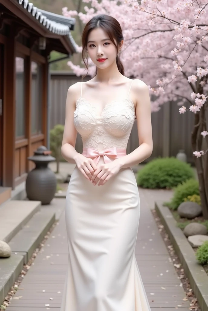 photo-realistic,realistic,RAW photo,masterpiece,best quality,highres,illustration,symmetrical,(NSFW:1.5), (topless:1.2),
skinny,professional lighting,far view,((photorealistic painting art by midjourney and greg rutkowski)),instagram most viewed,official wallpaper, official art,
1girl, ,((((wedding princess dress)))),(beautiful detailed clothing:1.5),
delicate and pretty,perfect face,beautiful detailed eyes,fair skin,real human skin,(huge_breasts:0.6),narrow waist,skinny legs,(cleavage:0.7),(bent over:0.8),
happy, smile,
dreamy forest scenery background,