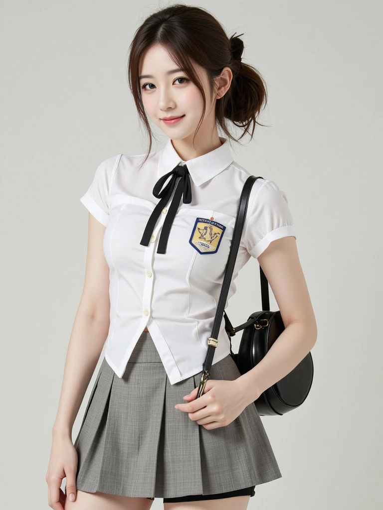 (1girl), (sexy look:1.5), (flat chest:1.3), (Highly detailed eyes, Highly detailed face), (Hyper-realistic, hight resolution), (Best Quality:1.4), (hyper quality), Authentic skin texture, Raw photo, (Realistic, Photorealsitic:1.37), highly detailed, Professional Photography, (school uniform, pleated skirt:1.3), (Staring at me), (panties), (School, classroom),