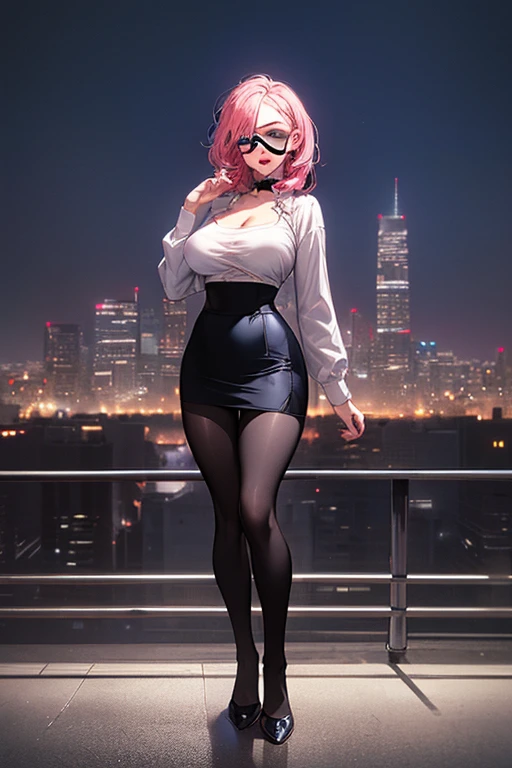 Hyper-realistic super detailed sexy Mitsuri Kanroji, NSFW, muy detallado, expresiones faciales sexys, Detail of seductive facial expression.: 1.4): 0.4], 16K resolution, 4k-resolution, dynamic  lighting, high-definition resolution, (pose sexy, Attractive position), (hiperrealista: 1.4), (Luz de fondo: 1.2), (Luz solar: 1), (altura completa: 1.8),(fondo contrastante: 1.5), (Hyperrealistic arm anatomy), (hyperrealistic leg anatomy), (Piel limpia), (Cinematic lighting: 1.7), (intimo), (Tecnología NVIDIA RTX Ray Tracing), (Perfect flat stomach), (Imagen en color),Create a 4K resolution, ultrarrealista, y obras de arte extremadamente detalladas que muestran a un CEO de Mitsuri Kanroji en un entorno de oficina corporativa con un estilo provocativo. Mitsuri Kanroji, el personaje central de la obra de arte., Conocida por su presencia imponente y su apariencia audaz. Ella se para frente a una gran ventana de vidrio de una oficina moderna que ofrece una vista del paisaje urbano..

 ((Mitsuri Kanroji (Asesino de demonios))), una chica con el pelo largo degradado de color verde rosado y ojos verdes, cabello verde, Cabello degradado, cabello multicolor, Cabello largo. Sha tiene una presencia imponente. Tiene una silueta provocativa pero profesional, con un traje de negocios entallado que resalta sutilmente su figura. Su maquillaje atrevido, with striking red lips and a look that demands attention.

She dressed provocatively,  A bold fashion statement. leotardo de colores brillantes, un toque de glamour a su apariencia general. shy and weak smile