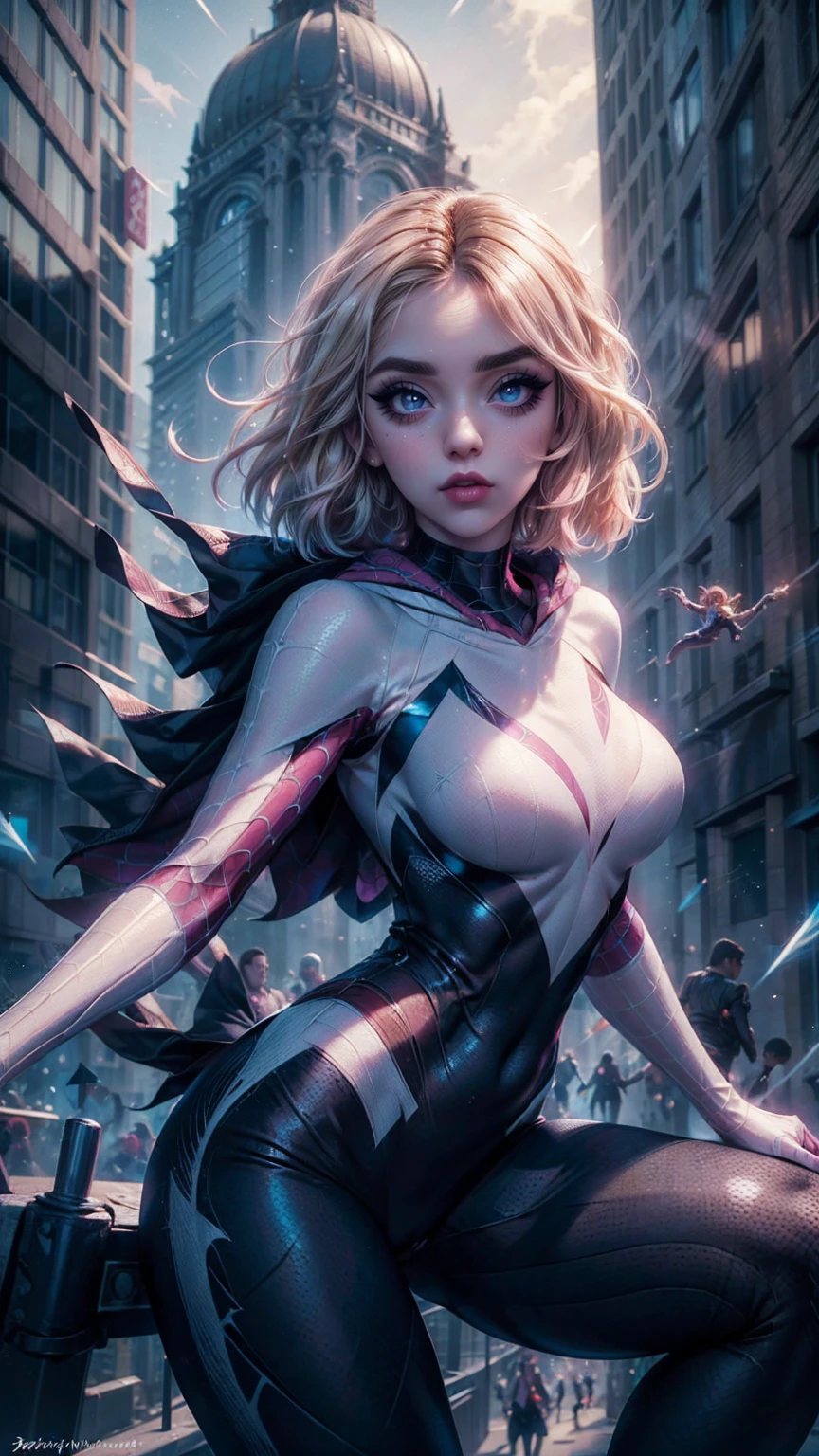 a digital painting of supergirl merging with venom, long hair, cyberpunk art by Josan Gonzalez, winner of the behance contest, afrofuturism, synthwave, neon, shiny neon, thick thighs, thin waist, sensual, nsfw, little clothing, erotic art, anime, torn battle clothes, extremely sexualized, sweaty body, NSFW, big breasts, big ass, HD, 8k, High quality, details, perfect body, Highlight the body, detail on the perfect face, detail in the background