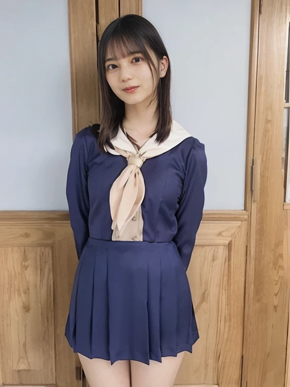 (masterpiece, Highest quality:1.2), full body shot, Bow tie, dress shirt, pleated skirt, Japanese Student Model, One girl, middle hair, alone, arms behind back, ((Rope Bondage)), Locked in the dungeons of the castle