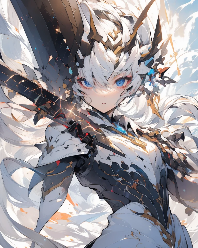 masterpiece, best quality, 1girl, solo, face close up, kiana_flamescion, ponytail, armor, cape, fiery cape <lora:Kiana_Flamescion:0.8>