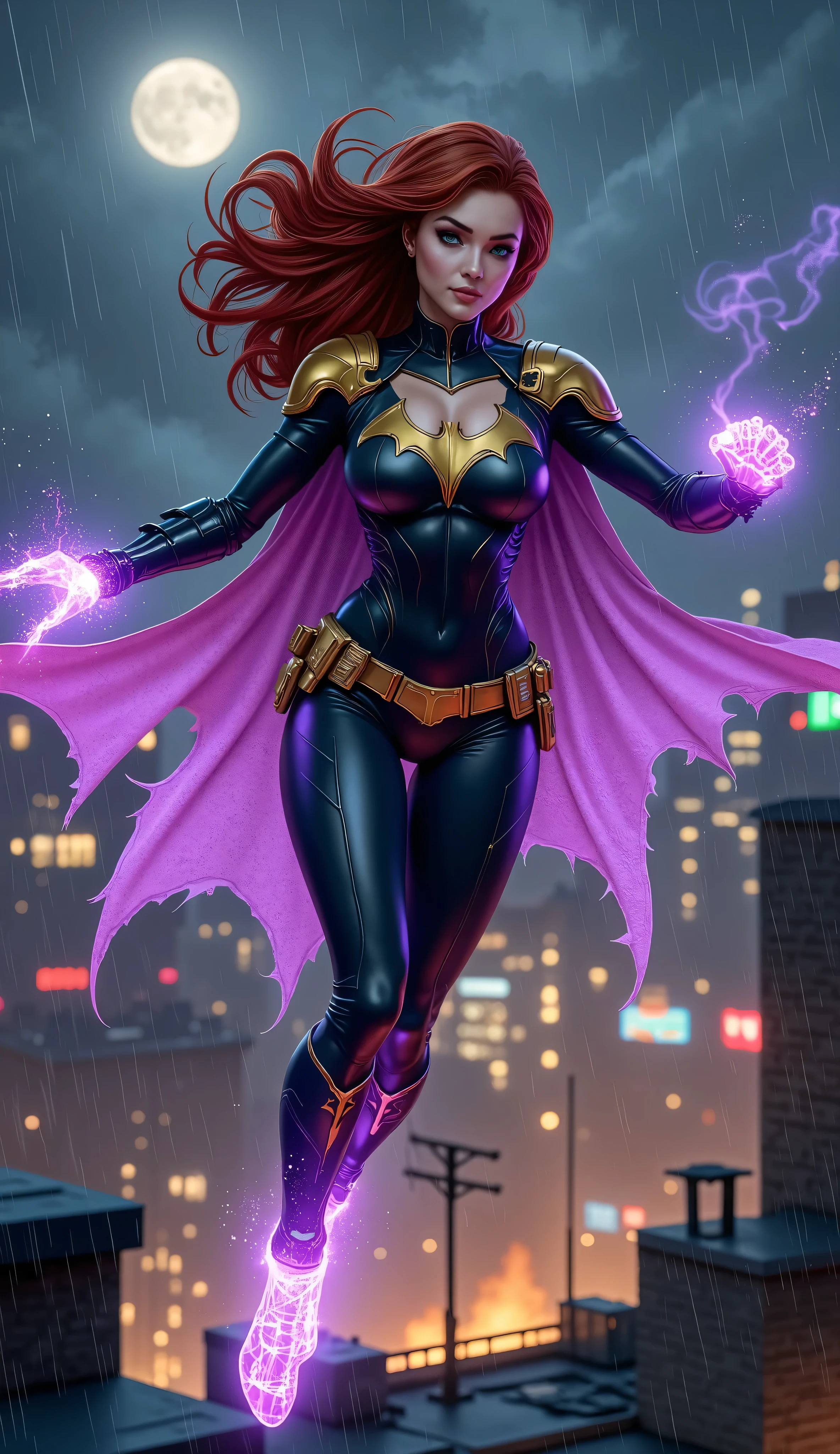 dark magician girl,running on the mud,long hair,viewed from below,underwear,(best quality,4k,8k,highres,masterpiece:1.2),ultra-detailed,(realistic,photorealistic,photo-realistic:1.37),bright colors,dark fantasy,dramatic lighting,ornate robes,mystical aura,Pentagram symbol,magical runes,spellcasting animations,long flowing gown,fierce expression,glowing eyes,sharp contrast,thick mud splatters,dynamic pose, intense shadows,contrasting light effects,elemental magic,curly hair flying in the wind