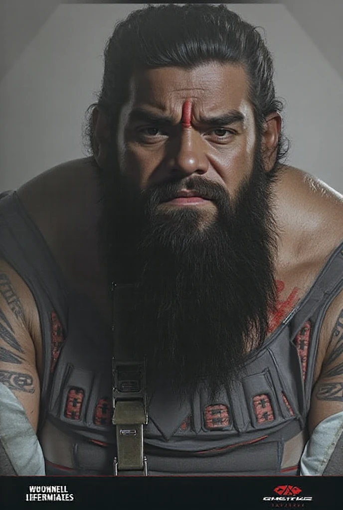 a photo of sfr1v, a man, RAW, close up portrait, ((shirtless)), ((bearded)), barefoot, fighting , hot spring, hands behind head, (high detailed skin:1.2), 8k uhd, dslr, soft lighting, high quality, film grain, Fujifilm XT3 sharp focus, f 5.6 <lora:sfr1v:0.7>