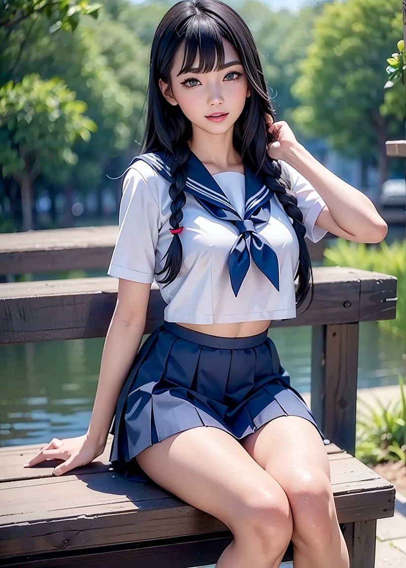 (((32k,high detal,high-detail、masterpiece,Attention to detail,full body Esbian,Lori,独奏))),Raw photo & realistic atmosphere,beautiful dark blue eyes,Detailed mouth,Glossy lips,Detailed eyebrows,Eyes drawn in detail with soft white skin that shines in every detail、Very beautiful eyes with azure eyes,Detailed lips、Very beautiful face,Very well-formed face、Lifelike face,shiny beautiful lips,Beautiful eyebrows,Infinite reality,Japan High School Uniform Best Design, Realistic Young Gravure Idol,Very cute high school girl, , japanese girl school uniform, Japanese high school girl , Young Sensual Gravure Idol, Young Gravure Idol, Beautiful and cute15 year old schoolgirl,the whole body is wet,dripped out,with a flushed face,Tremendously beautiful15-year-old girl,natural soft light、The body is dripping wet,Sheer clothing,Brown shiny hair,Hair is wet,Dripping water,dripping(Don't wear skirts,bare-legged,,Wet and see-through white short sleeve shirt,summer clothing,Beautiful kind eyes,Looking at the camera:1.3),(((youthfulness,Beautiful smooth legs,Exposed thighs,Gentle smile,small shapely breasts,Immature body,Sexy Uniforms,short-cut,The chest is open))),(Shots from the air,From directly above,photographed,Facing up,Lie on your back and float on the water,Look up,Spread your arms and legs,lying on your back with a large body,Sleep soundly on your back,Lori Lori,Body floating on the surface of the water,Beautiful breasts coming out of the water:1.5)