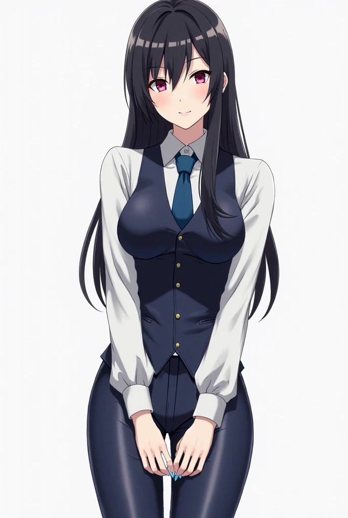 (high quality,Very detailed:1.37, High resolution), Woman, pokemoncynthia, large breasts, (very dark blue hair:1.5), hair over one eye, long hair, purple eyes, black coat, black dress, very long dress, skintight dress, transparent dress, panties visible through clothes, coat, looking at viewer, masterpiece, best quality, (wetting herself:1.5), (embarrassed:1.5), (humiliation:1.5), (sweating:1.25), (blushing:1.5), (standing:1.5), (arms crossed:1.5)